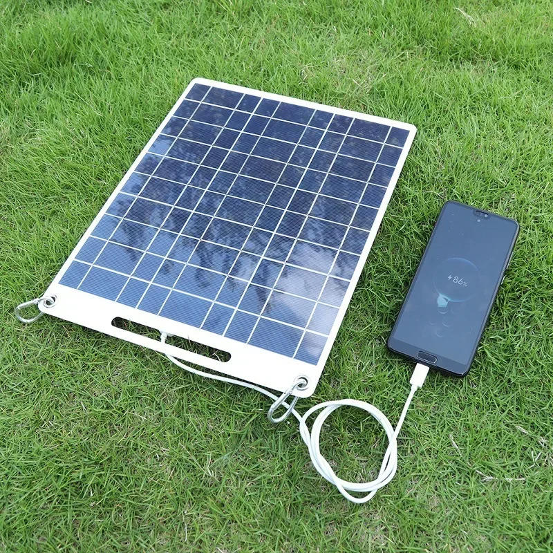 Solar Emergency Charger - 5V Solar Panel Waterproof Portable Dual